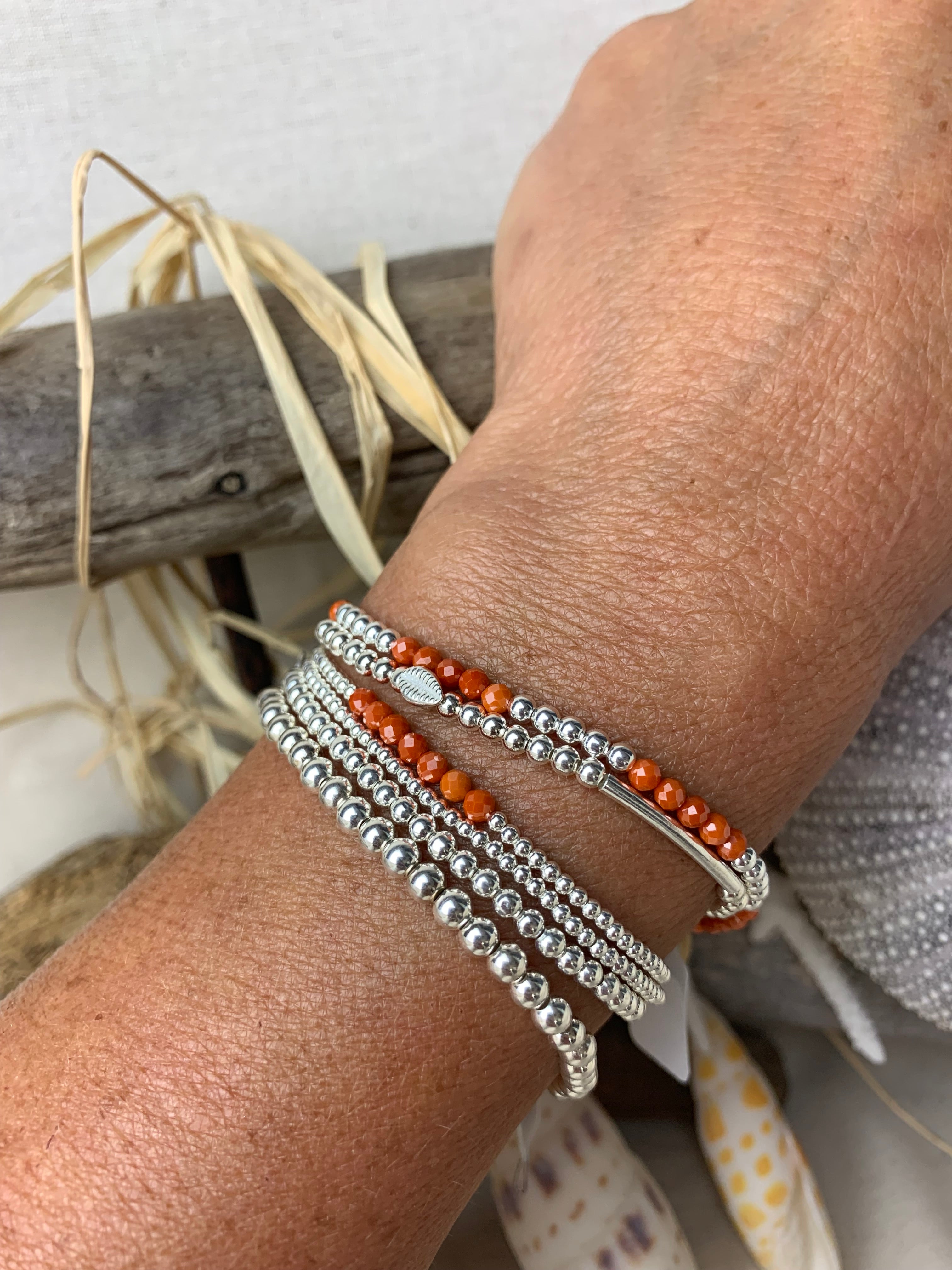 Bracelet Soleil zirconium Dark Papaye