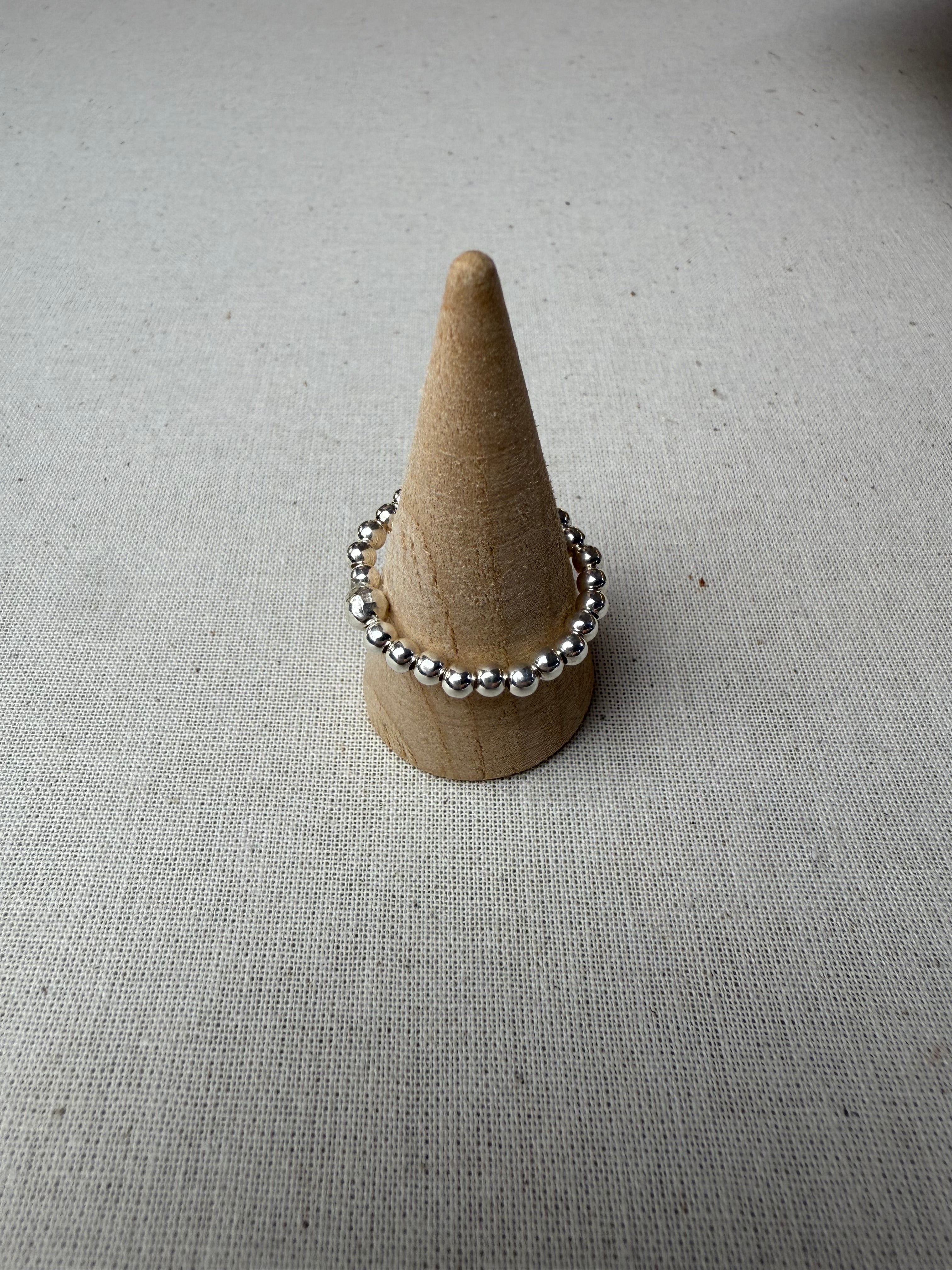Bague Perles Argent 3 mm