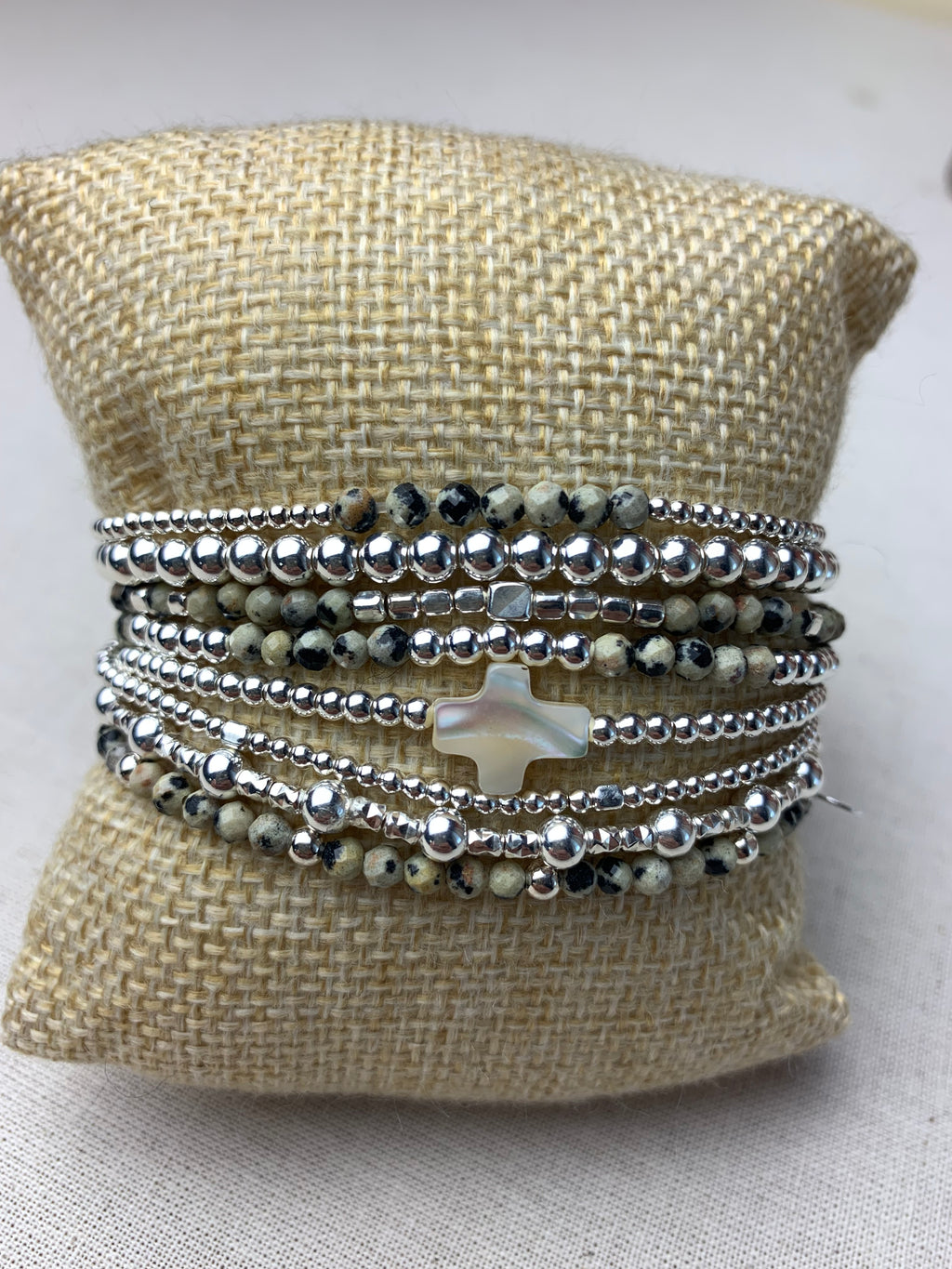 Bracelet Marine Jaspe Dalmatien