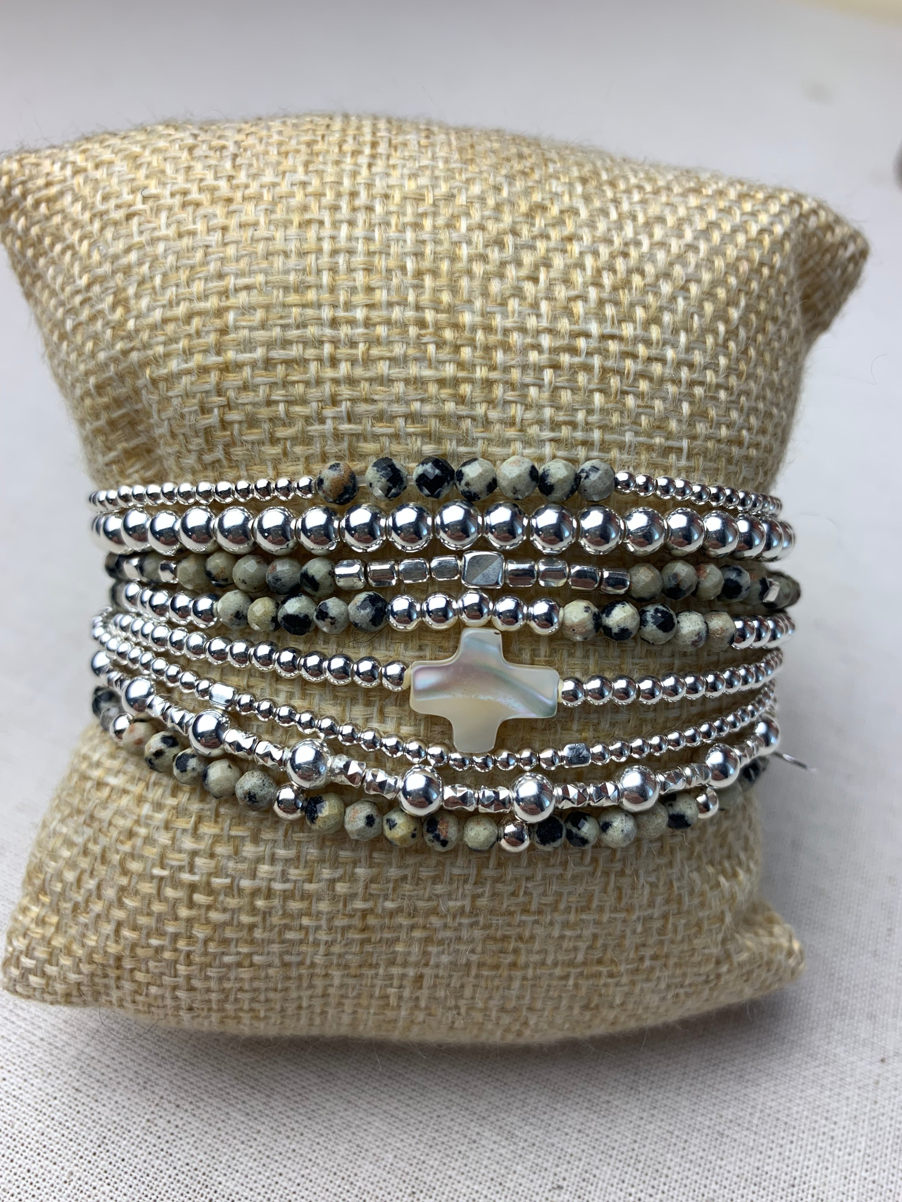 Bracelet Marine Jaspe Dalmatien