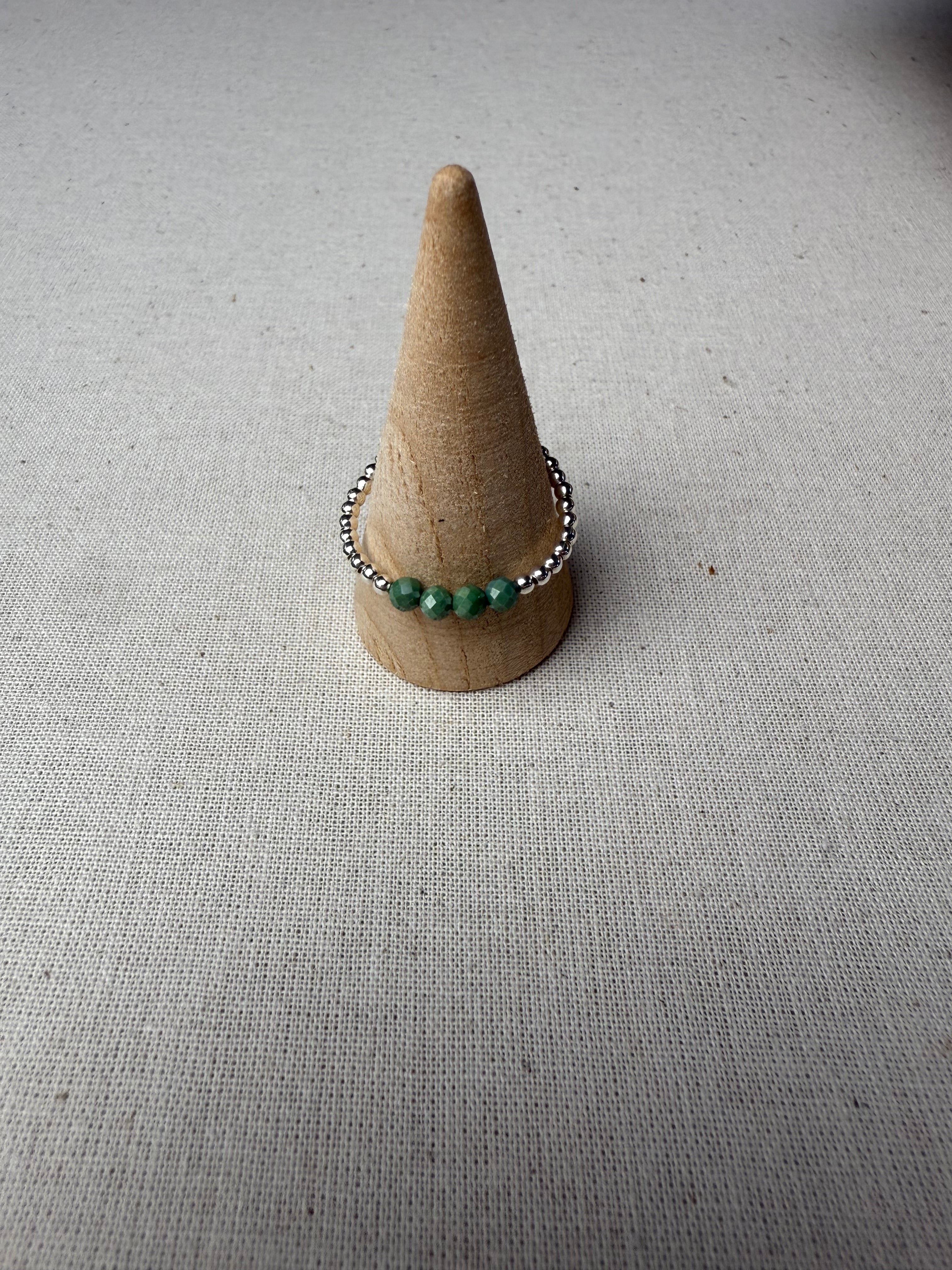 Bague Zircomium vert Émeraude