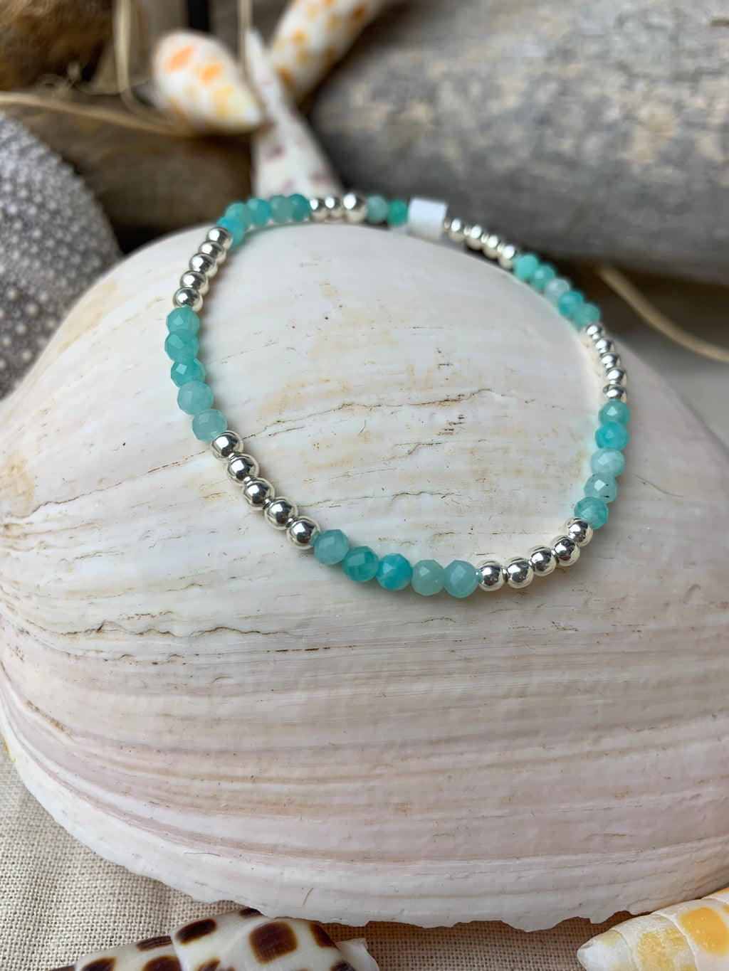 Bracelet Soleil Amazonite verte du Brésil