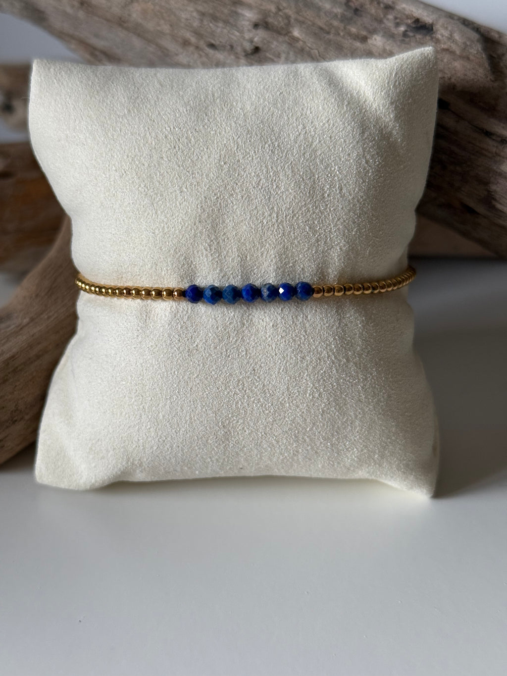 Bracelet Léna doré Lapis d’Afghanistan