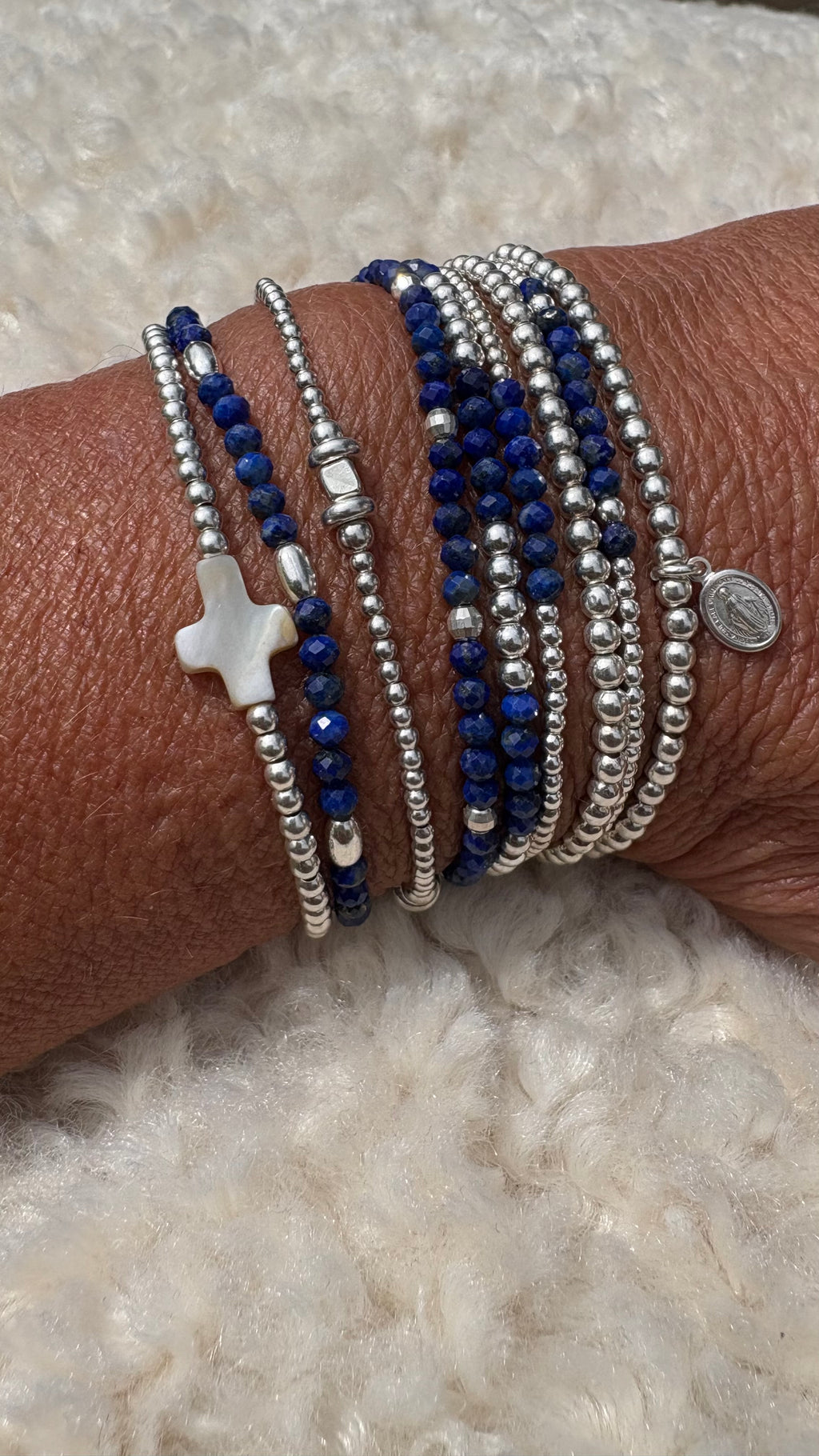 Bracelet Croix Nacre AAA