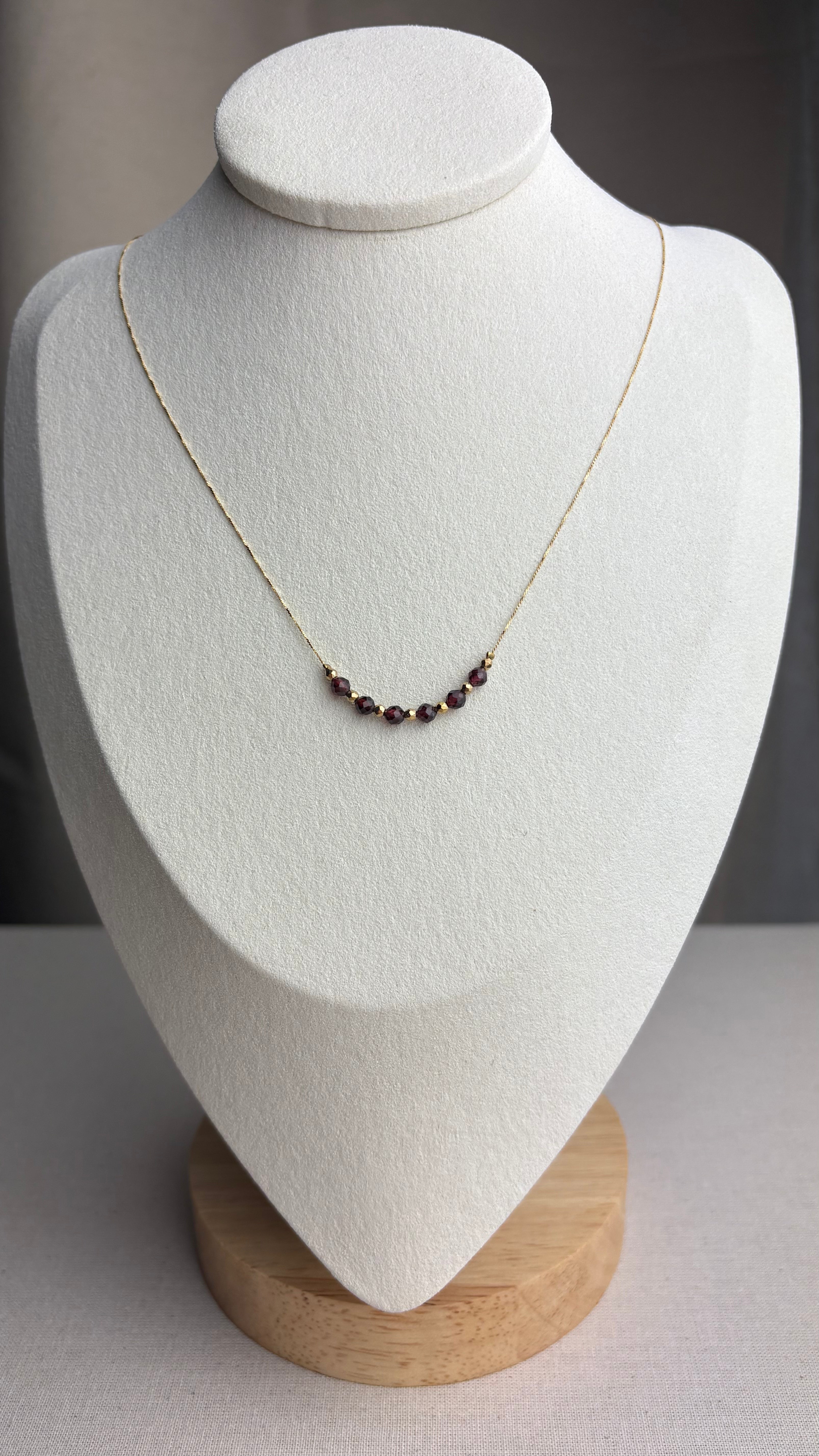 Collier ras de cou Cléor Grenat d’Inde