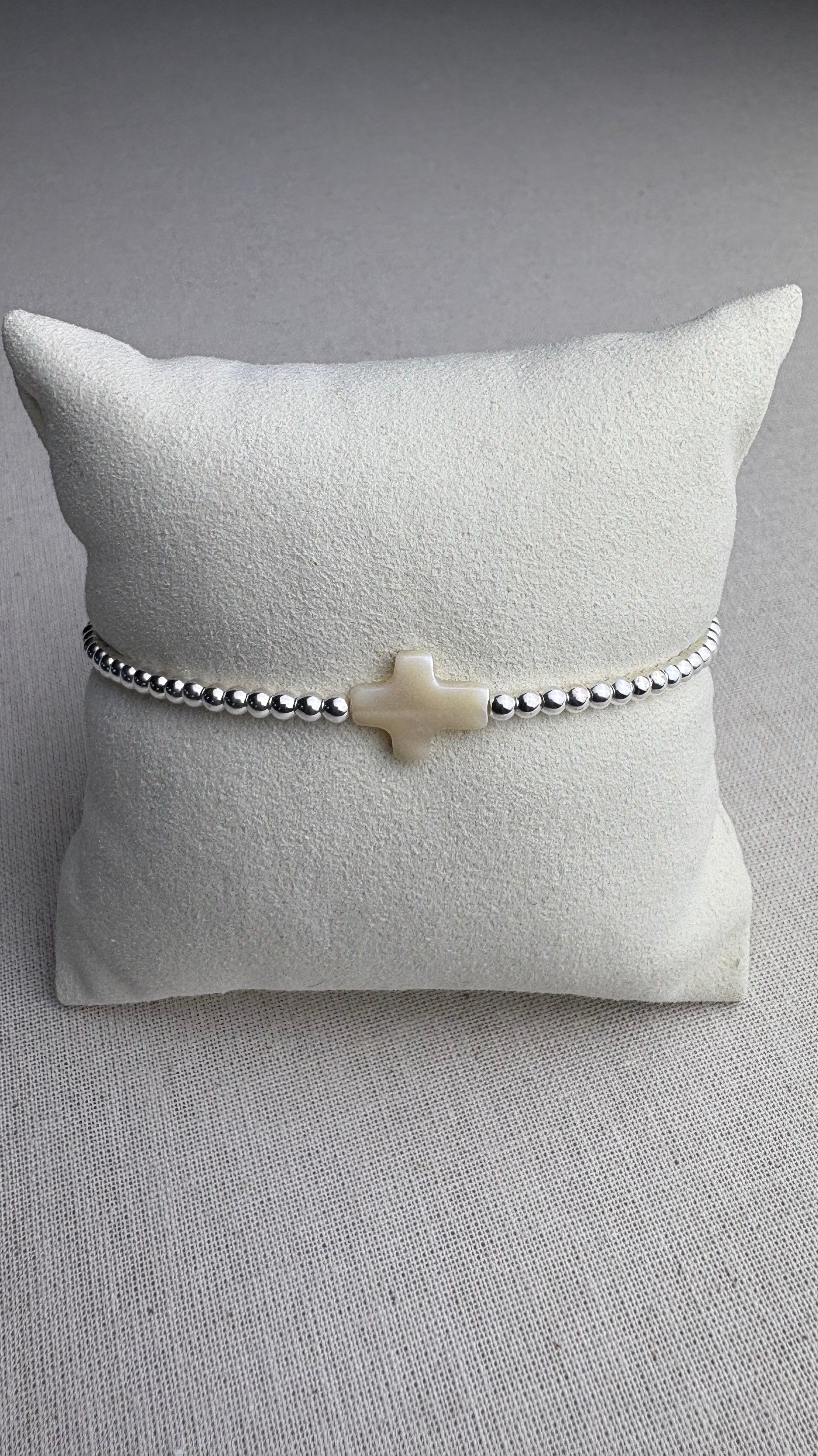 Bracelet Croix Nacre AAA