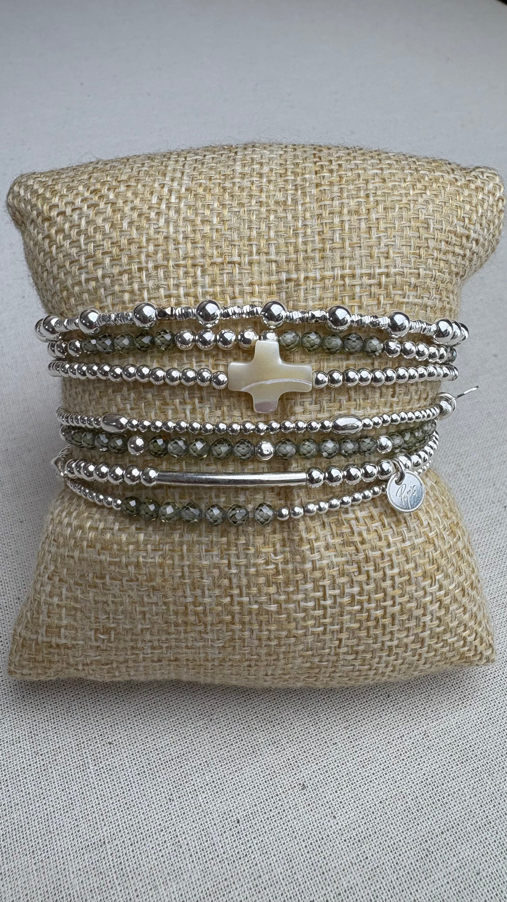 Bracelet Léna zirconium kaki