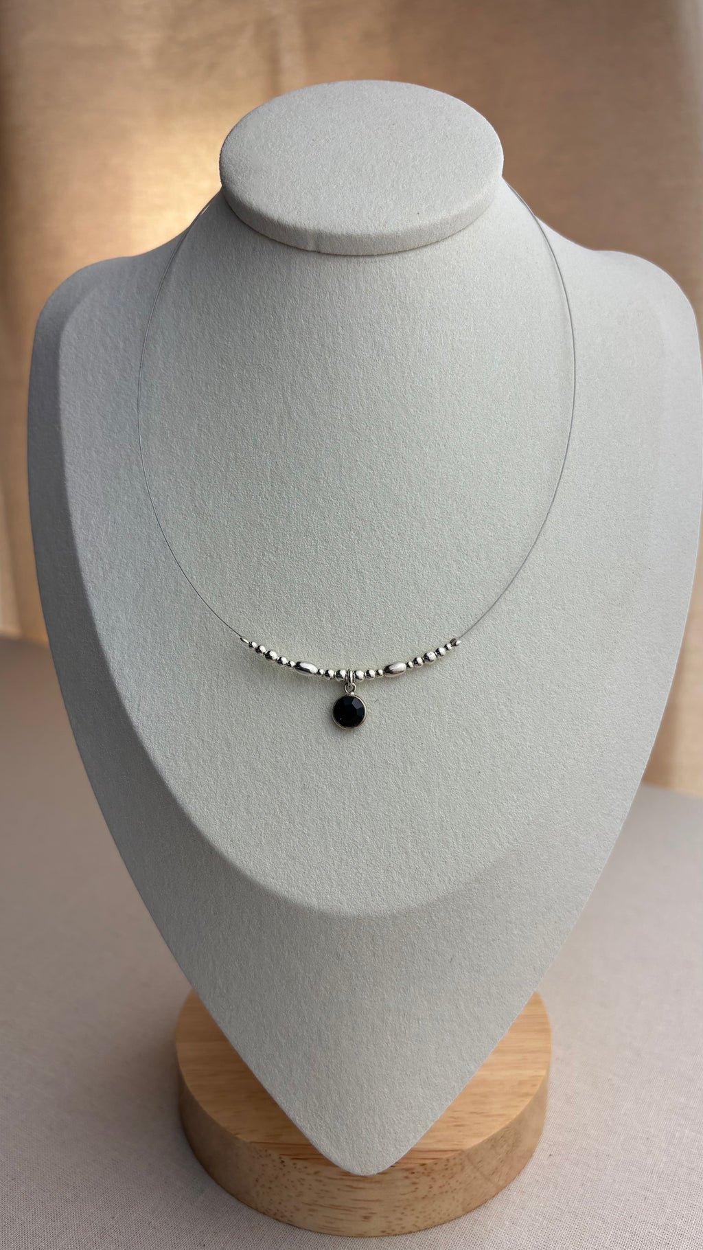 Collier ras de cou Briolette Onyx