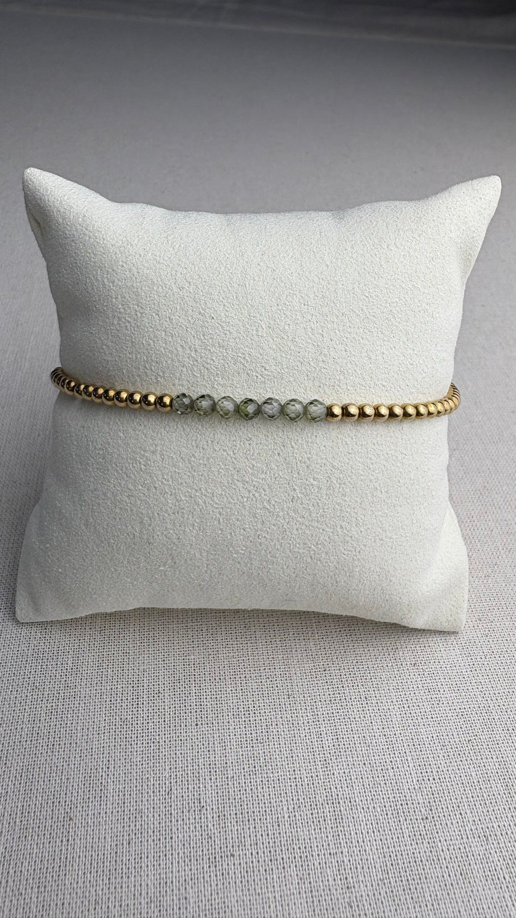 Bracelet Léna Doré Zirconium Kaki