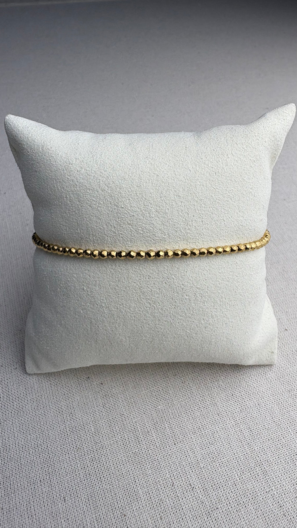 Bracelet Hématite doré 2 mm facettées