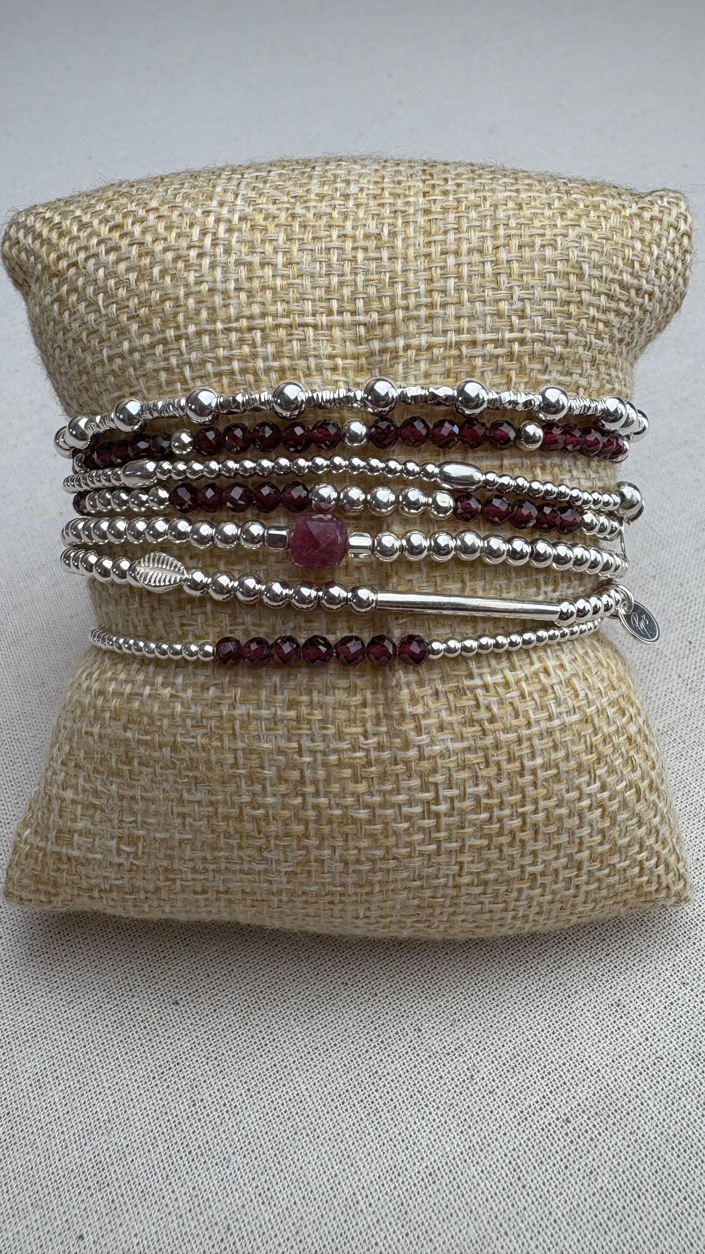 Bracelet Léna Zirconium    Grenat d’Inde