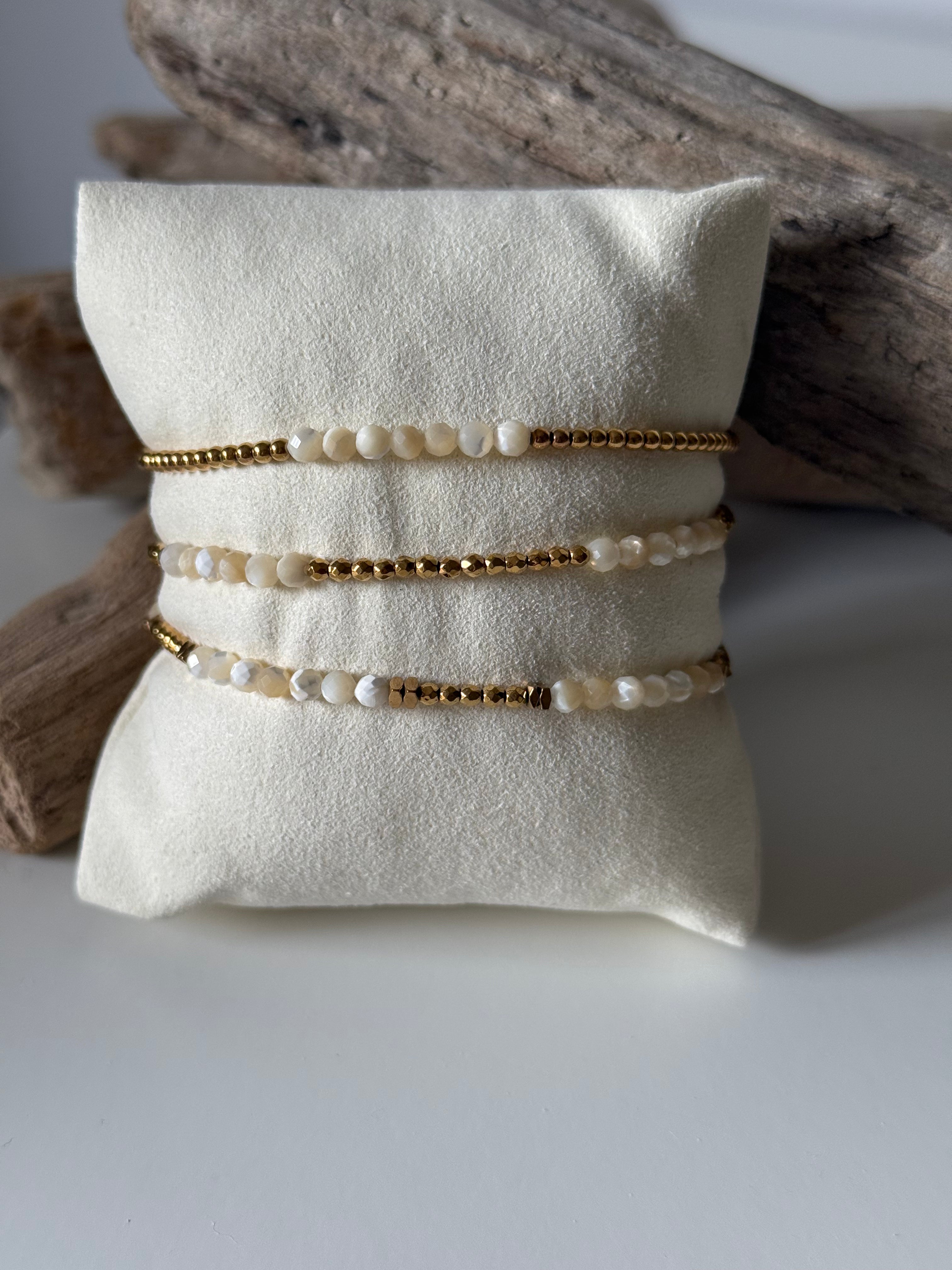 Bracelet Lila doré Nacre Paloma