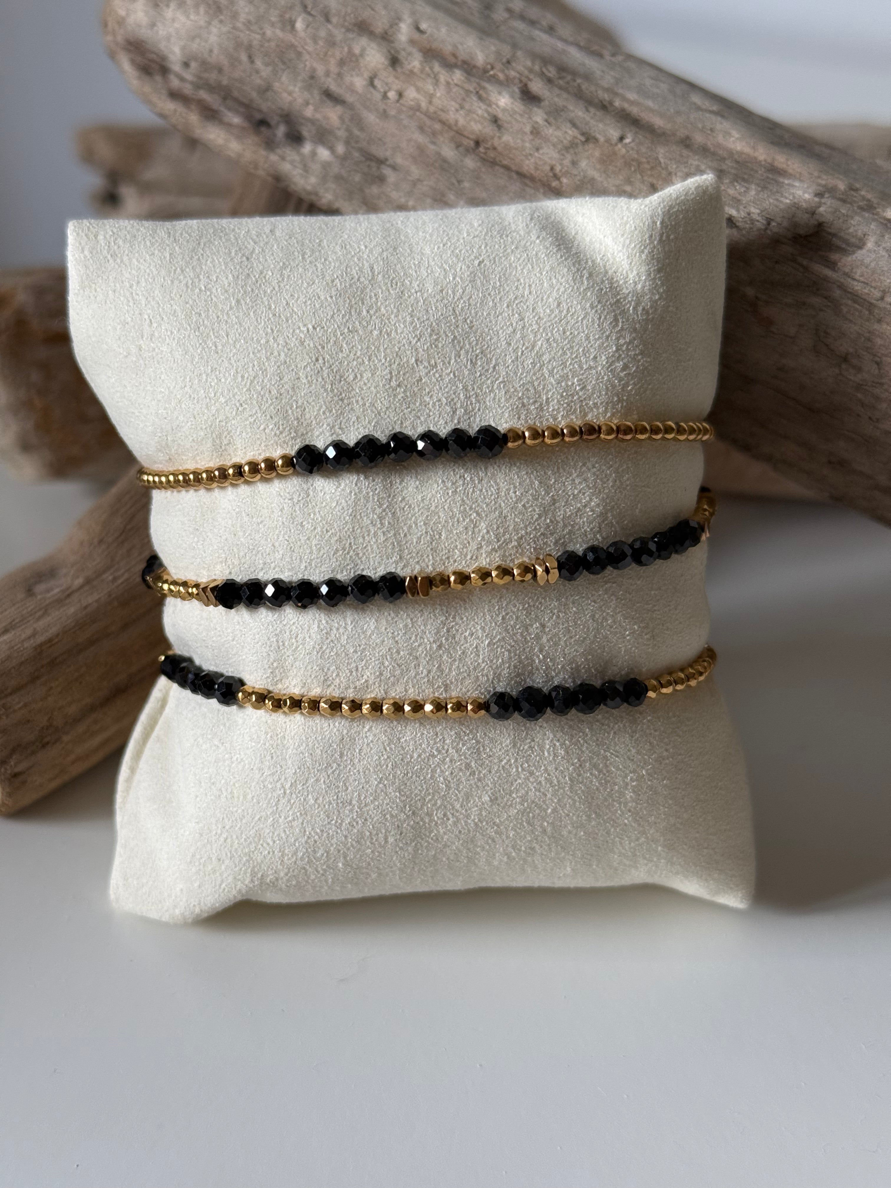 Bracelet Flo doré Onyx