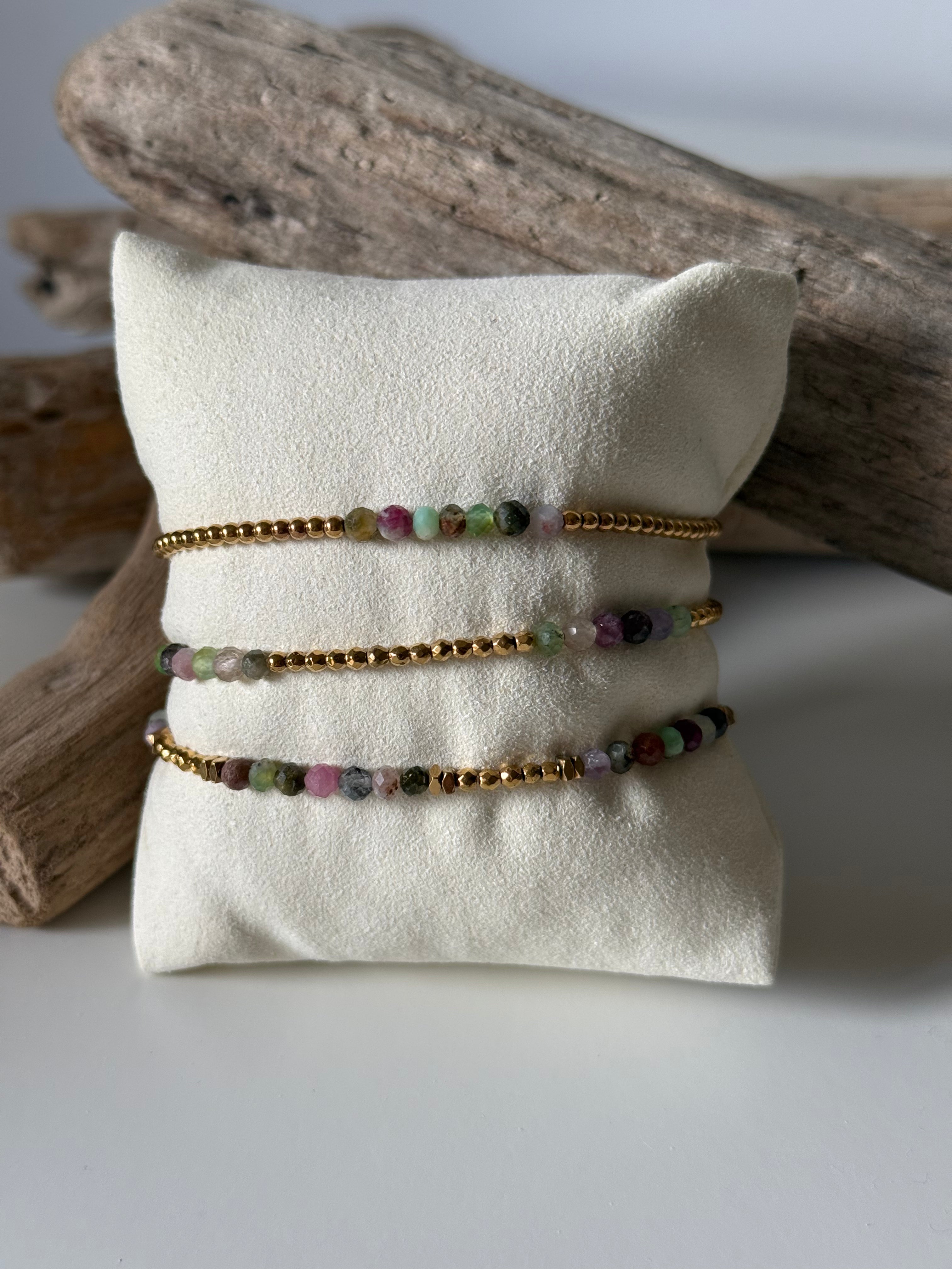 Bracelet Flo doré Tourmaline