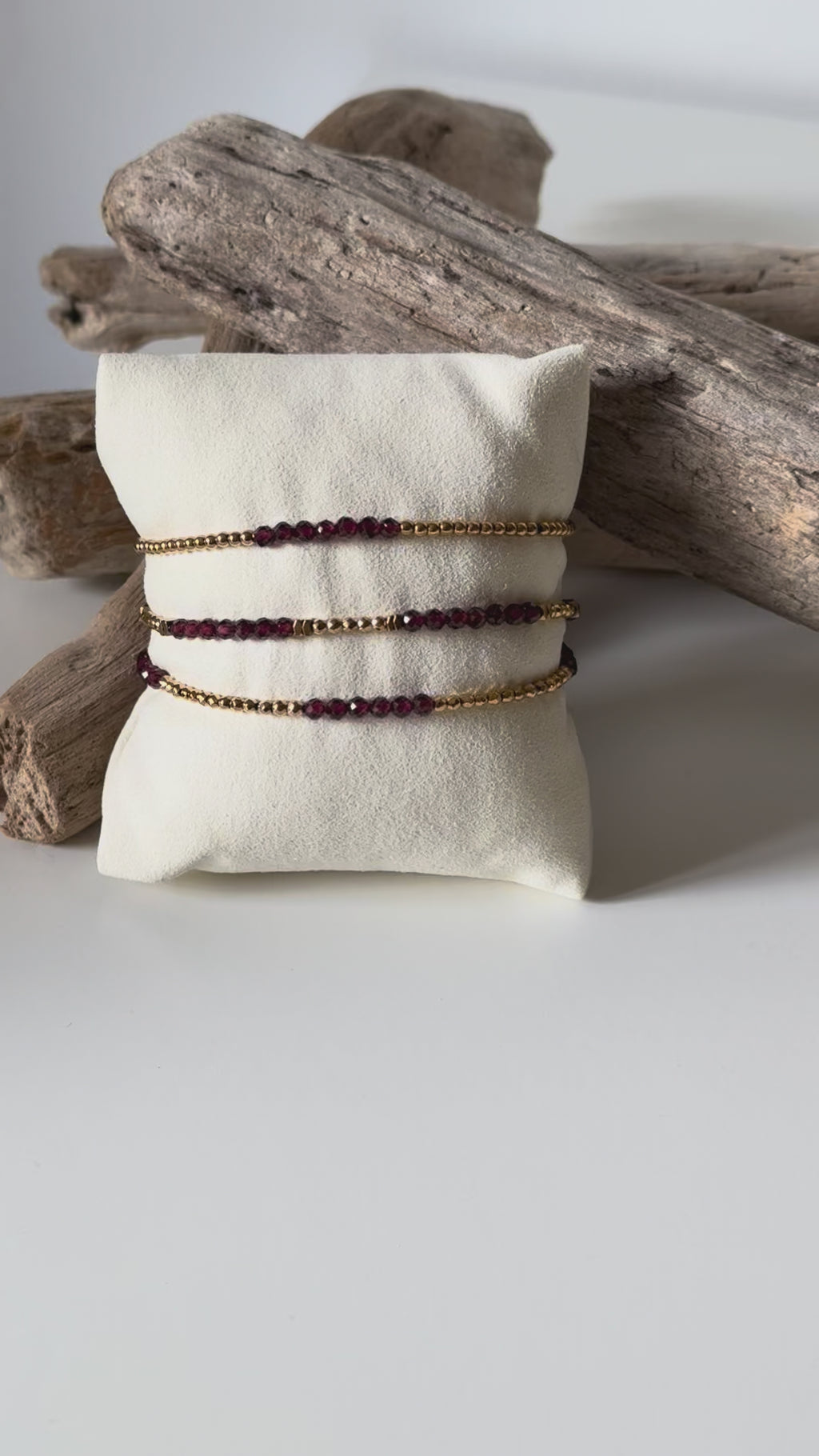 Bracelet Flo doré Grenat d’Inde